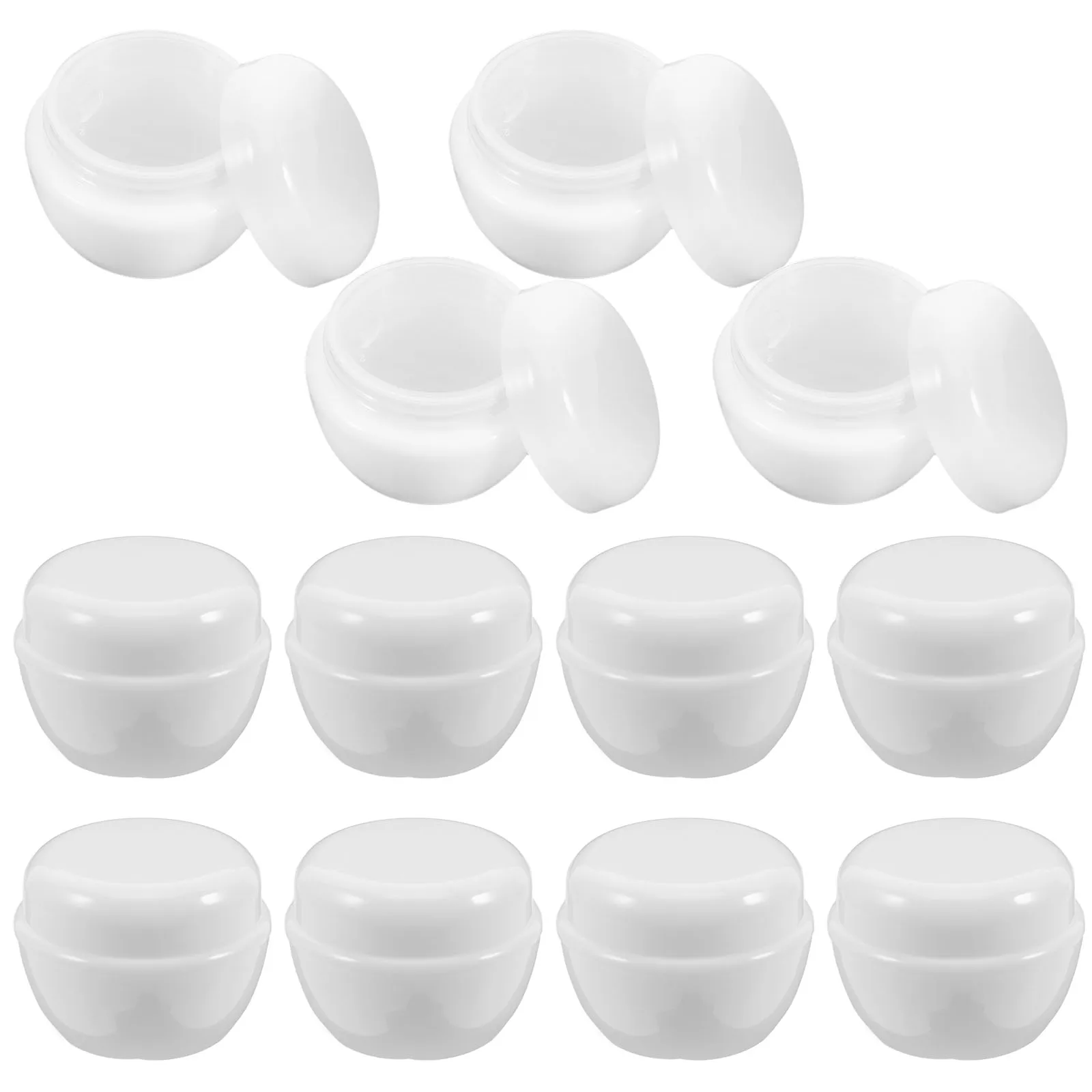 

12pcs Plastic Containers Lightweight Travel Toiletries Small Refillable Jars For Cream Lotion Foundation Powders