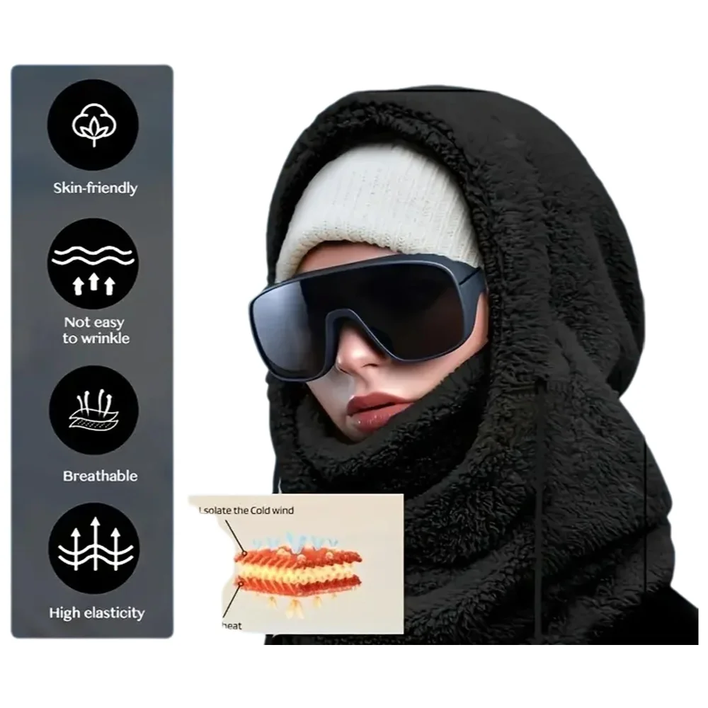 AliExpress WRELS Winter Balaclava Ski Mask Warm Windproof Thickened Polar Fleece Neck Warmer Adjustable Thermal Anti-Cold Cycling Full Cover Mask