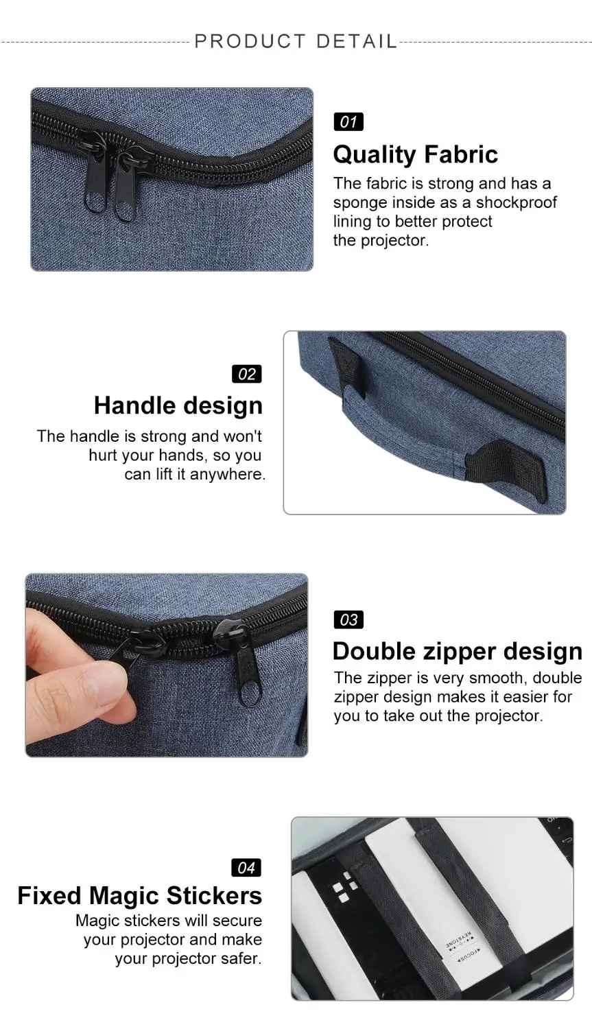 جهاز عرض صغير حقيبة حمل حقيبة للتخزين حقيبة ل TD90 W18 TD60 البروجكتور السفر واقية حقيبة التخزين