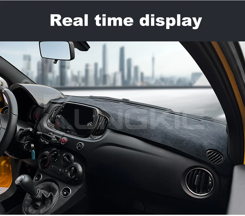 Auto Dashboard Schützen Matte Pad Für Abarth 595 695 2012-2024 Für Fiat 500E 500C 2012-2019 sommer Flanell Dashmat (Left Hand Drive)LHD/(Right Hand Drive)RHD Car Sonnenschirm Teppich – Detail 7