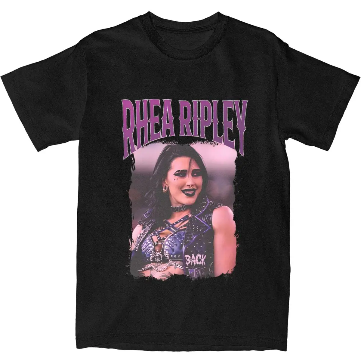 Bootleg Design Rhea Ripley Wrestling camiseta Hippie camisetas camiseta verano puro algodón cuello redondo camisetas de gran tamaño