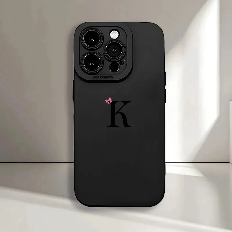 

Creative Flower Letter Pattern Phone Case For iPhone 16 15 14 13 12 11 Pro Max X XS XR 7 8 Plus 16Pro 16E Soft Matte Cover