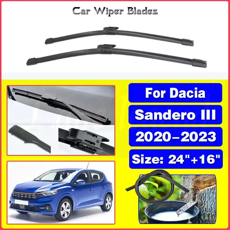 

For Dacia Sandero III 2020-2023 Streetway Renault Logan Taliant Car Front Wiper Blades Accessories Window Windscreen Windshield