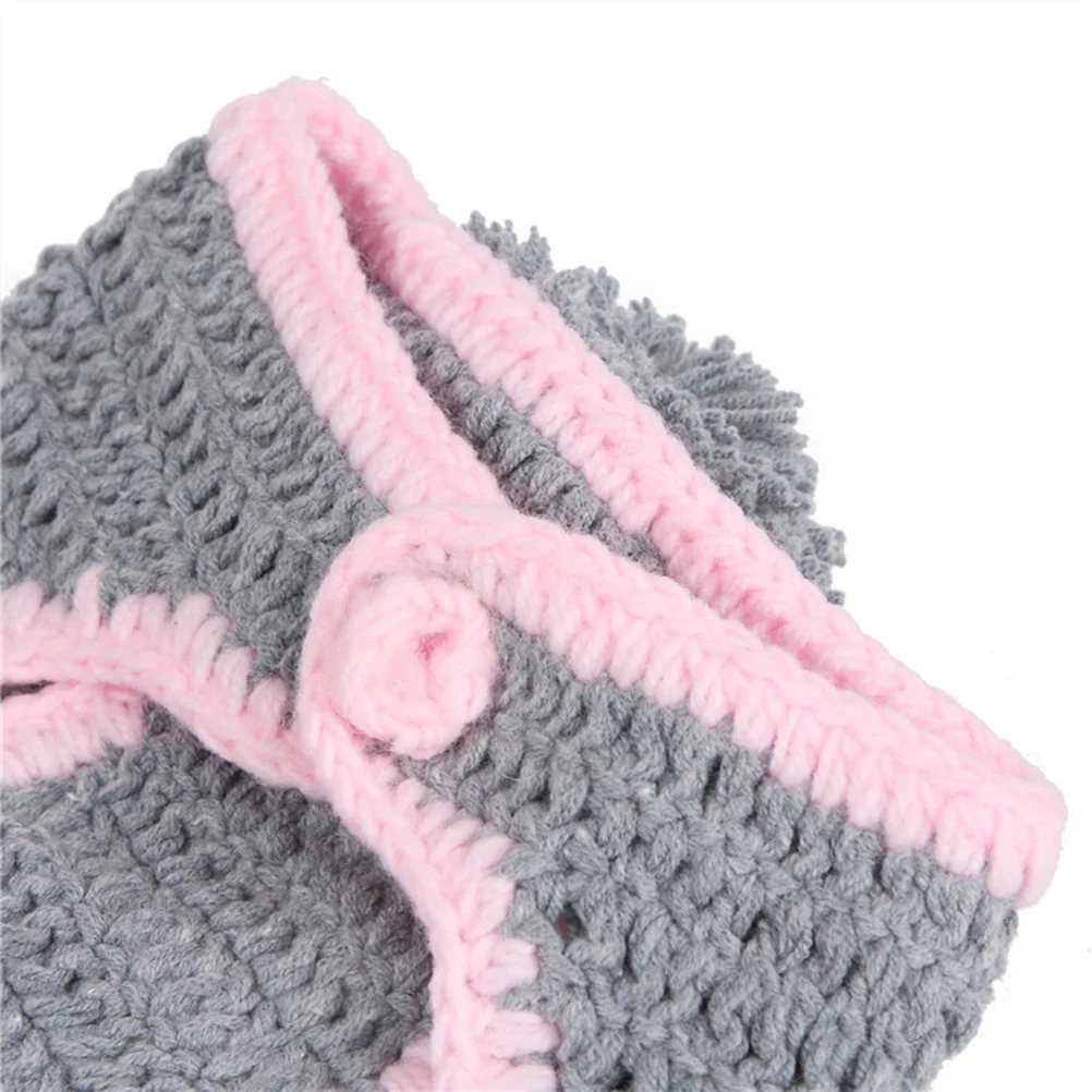 อุปกรณ์ประกอบฉากถ่ายภาพเด็กแรกเกิด ชุดกระต่าย สีชมพู เทา กางเกงถัก หมวก อุปกรณ์ประกอบฉากถ่ายภาพ ชุดเด็กทารก