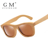 GM - Gafas de sol vintage de bambú y madera, hechas a mano, moda, gafas deportivas, 1725VIP