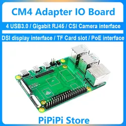 Raspberry Pi Compute Module 4 CM4 to 4B Adapter﻿ Board CM4 IO board with 4 USB 3.0 Port PoE CSI Ethernet GPIO