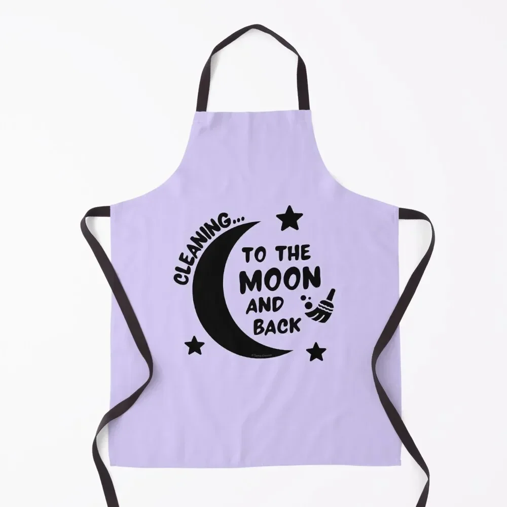 

Cleaning To The Moon Retro Broom Star Cleaning Lady Gifts Apron For Girl Home And Kitchen Art Kitchens For Men Apron