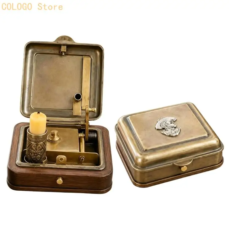 Practical Mechanical Box Wind up Flints Igniters Antique Finish D0LD