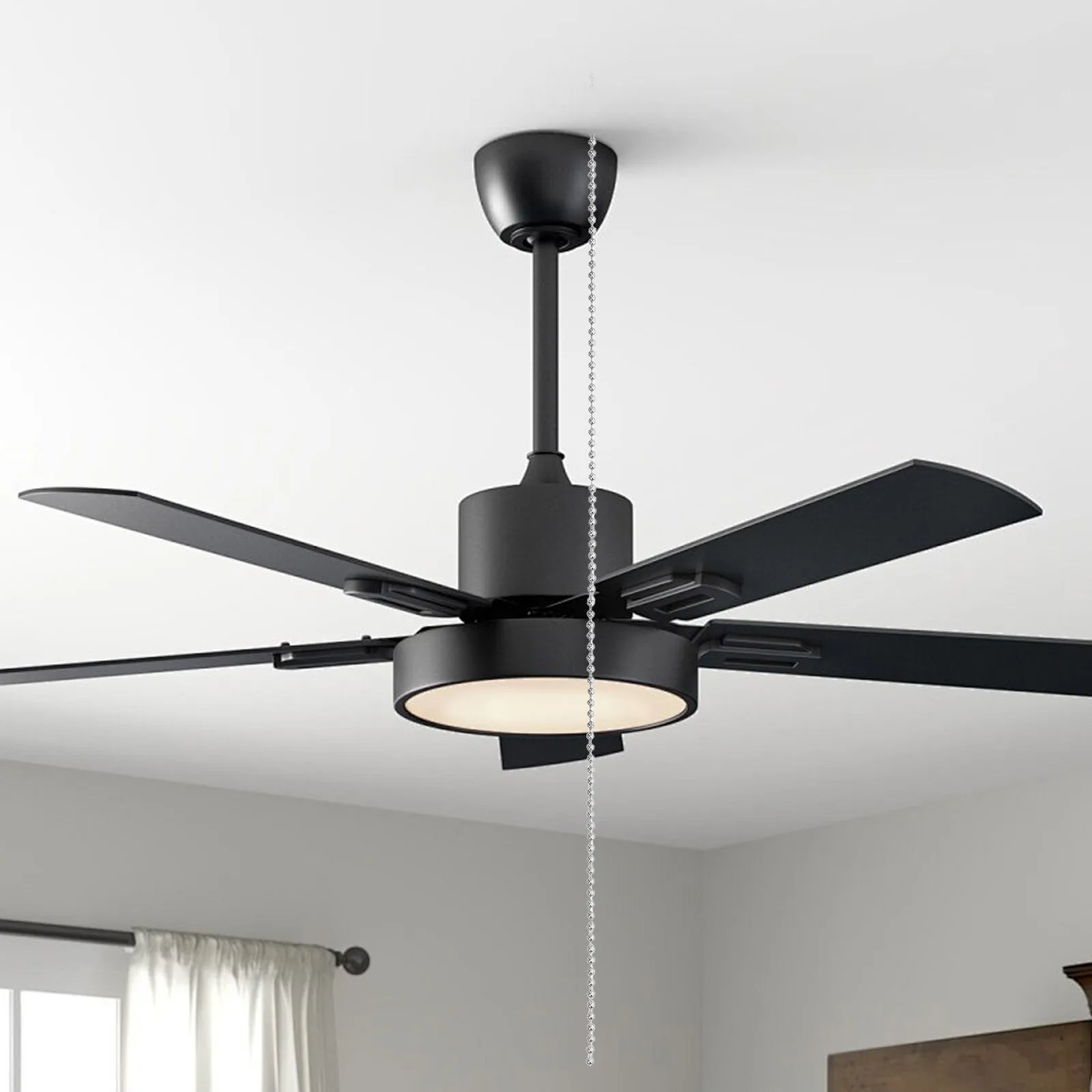 

Decorative Ceiling Fan Chain 100cm Elegant Home Decor Accessory Metal Wind Chime Pendant for Indoor Outdoor Use