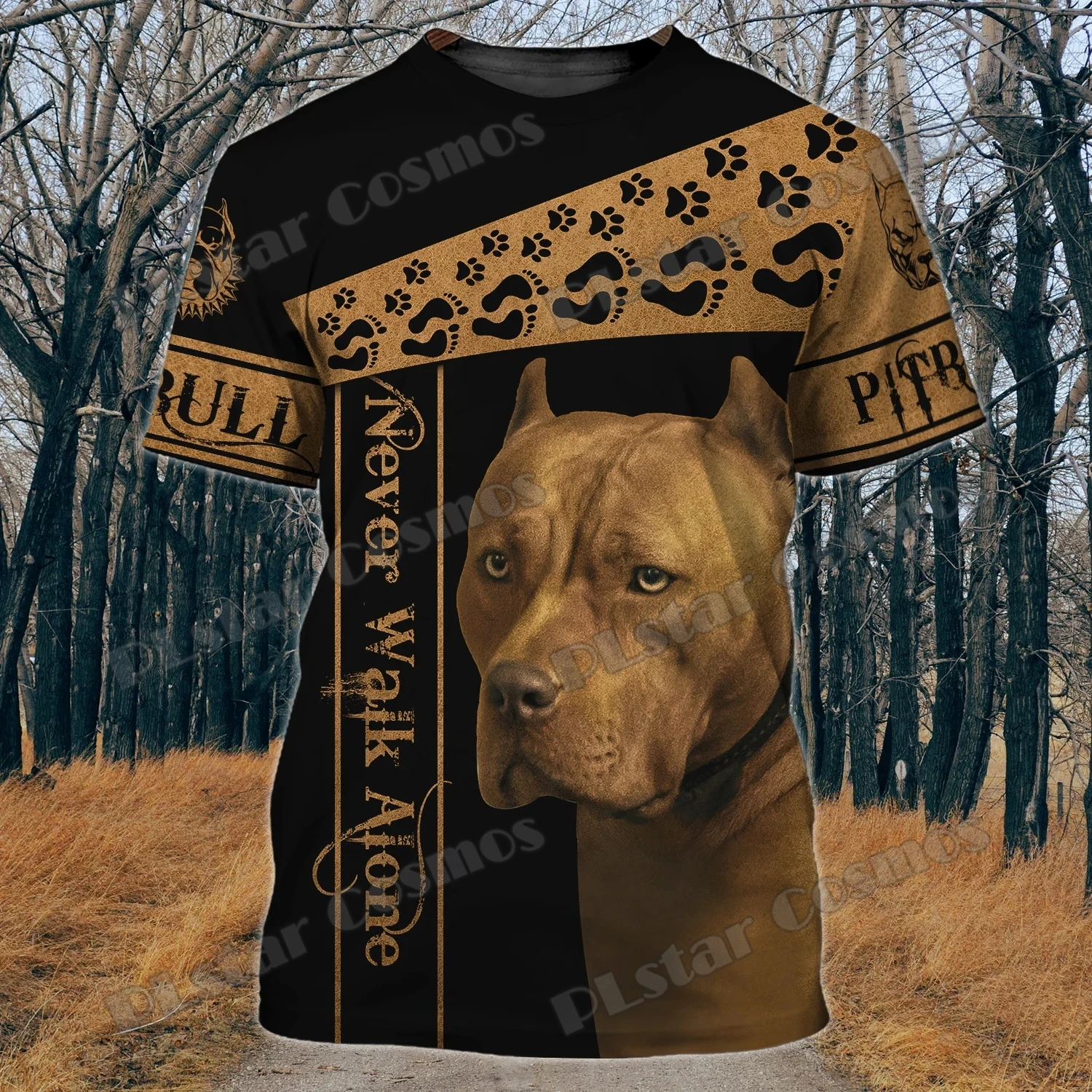 PLstar Cosmos Funny Animals Wolf & Pitbull Pattern 3D Printed Mens t shirt Summer Unisex Casual Harajuku Tee Shirt DW235