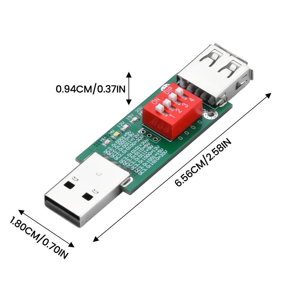 QC2.0/3.0 oszukiwanie regulowany moduł wspomagający kabel do szybkiego ładowania płyta testowa interfejs USB 5V/9V/12V/15V/20V