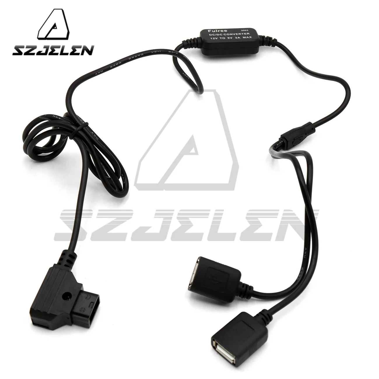 

D-Tap «папа» на два USB-порта «мама» USB 5 В 2 А адаптер питания постоянного тока с батареей 1 м