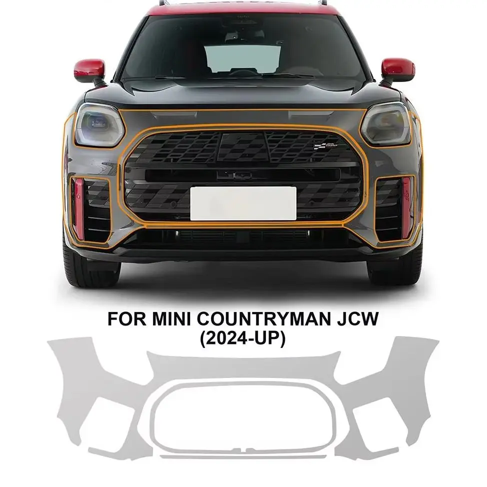 

For Mini Countryman JCW 2024-UP TPU Bumper Hood Scratch-Resistant Self-Healing Paint Protection Film Invisible Pre-cut PPF Kit﻿