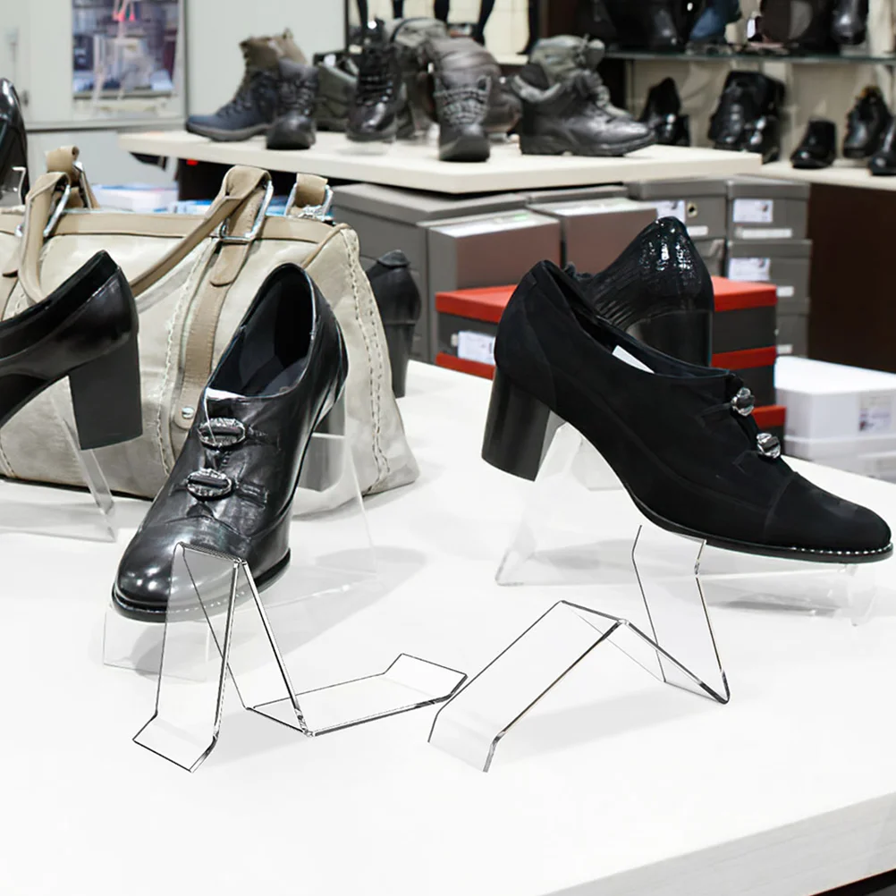 4 Stück Schuhe Display Rack klare Racks Einzelhandel geschäft Stand Set Form Typ Sneaker Ständer Acryl