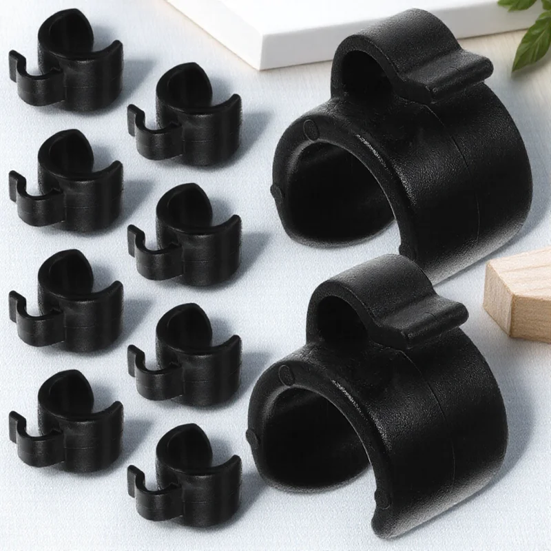 

20pcs Clip 25Mm Mic Stand Holder Plastic Cable Clamp Tripod Cellphone Stand Pole Mount Cable Fixing Clip For Live Streaming