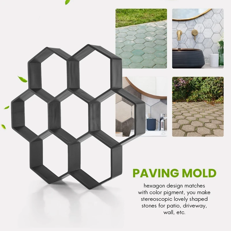 DIY Patio Walk Maker Stepping Stone Concrete Paver Mold Reusable Path Maker Mold Garden Paving Stone Molds Set Kit