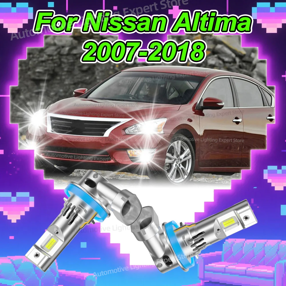 

2/4Pcs LED Light 180W Headlight Canbus Lamps With Fan For Nissan Altima 2007-2018 2008 2009 2010 2011 2012 2013 2014