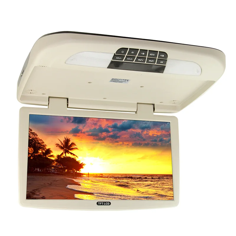 Wholesale 18.5 Inch Bus Ceiling Mount Monitor Overhead Flip Down Coach TV LCD Monitor DVD MP5 Player