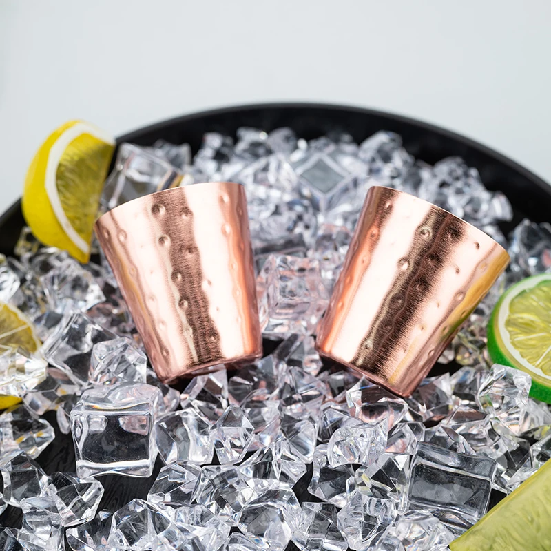 Стакан Hammered Pure Copper Shot Glass 60 мл – 2 унции Стакан для выстрела Металлическая чашка для виски, водки, текилы для домашнего бара и подарочного набора Чашка Moscow Mule Cup