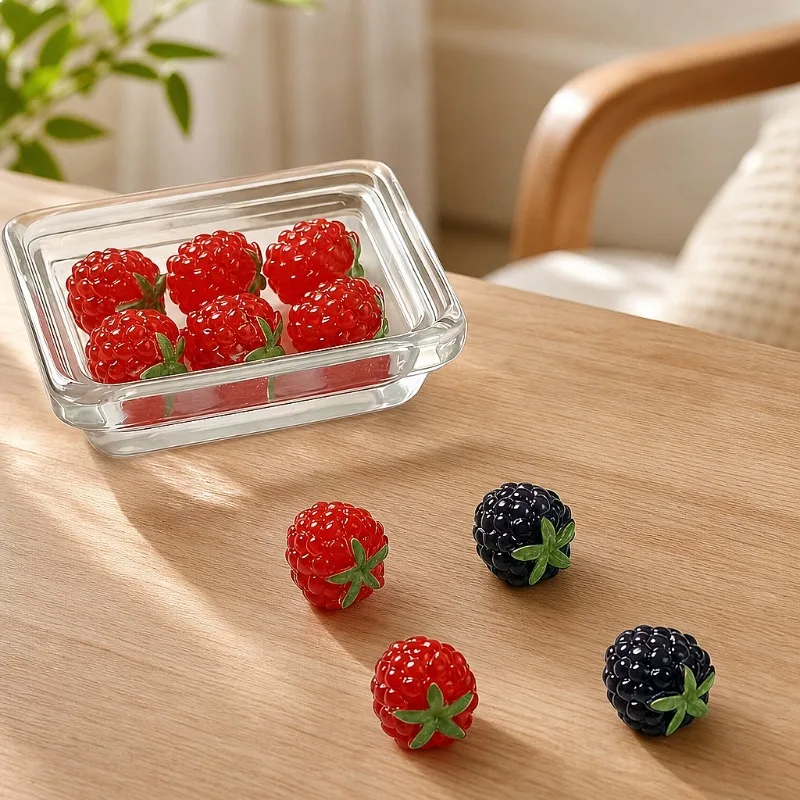 1/12 Random 10PCS Dollhouse Miniature Food Play Scene Decoration Simulation Raspberry Accessories Toys