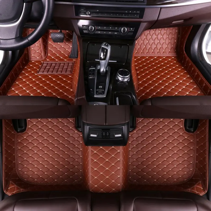 Car Floor Mats For VW VW Golf 7 7.5 GTE GTD GTI 2012~2020 Carpets Leather Mat Rugs Pad Interior Parts Car trunk mat