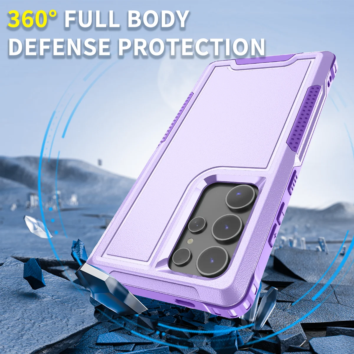 S24 Ultra Hybrid Armor Case For Samsung Galaxy S23 Ultra S22 Plus S23 FE A14  A15 A54 5G A24 Rugged PC Silicon Shockproof Cover