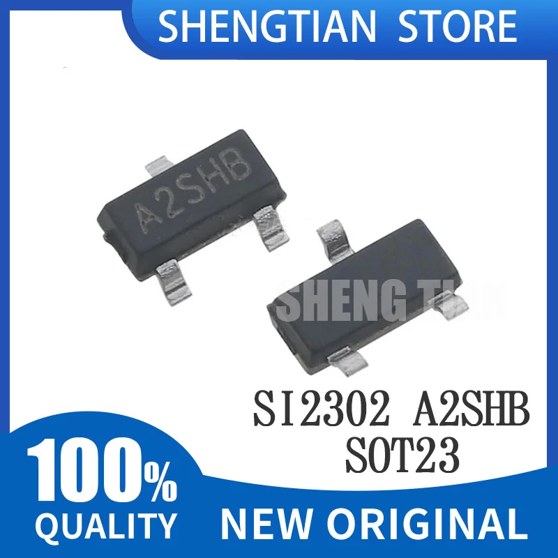 20PCS SI2302DS SOT-23 SI2302 A2SHB SOT23 2.5A/20V SOT SMD MOSFET field effect transistor