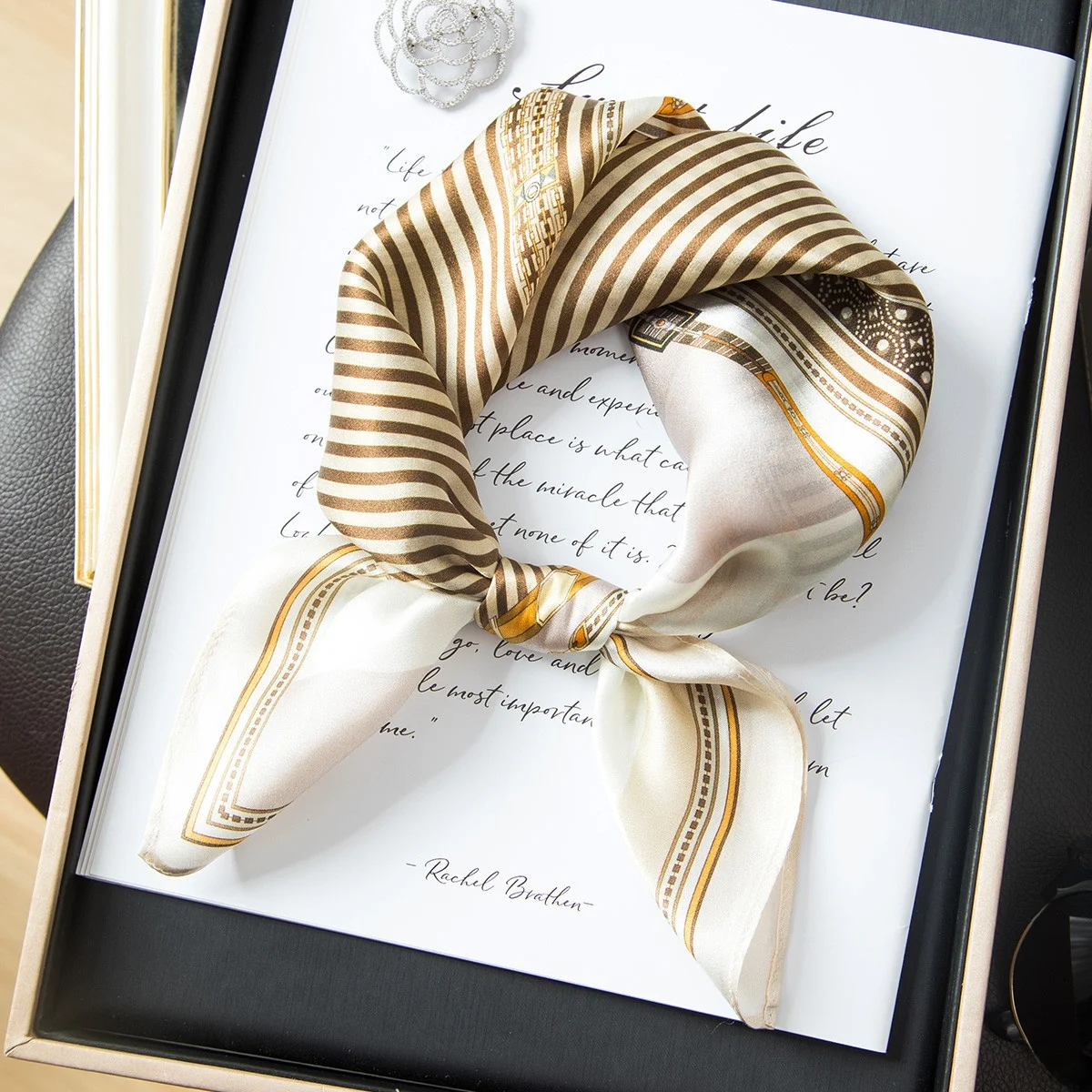 本物のシルクスカーフ-レディース-00-マルベリーシルク-スクエア-多用途装飾-ファッショナブルなネックウォーマー-プロ仕様の襟-ギフトバッグ付き