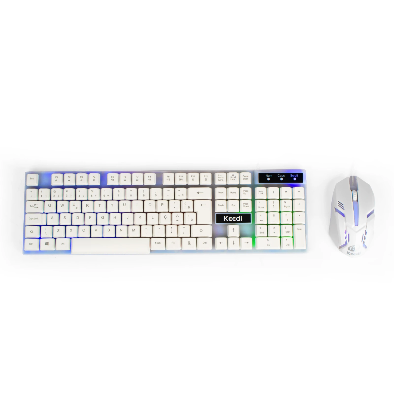 Kit Teclado Mouse Gamer KEEDI-TEC800 Membrana LED USB