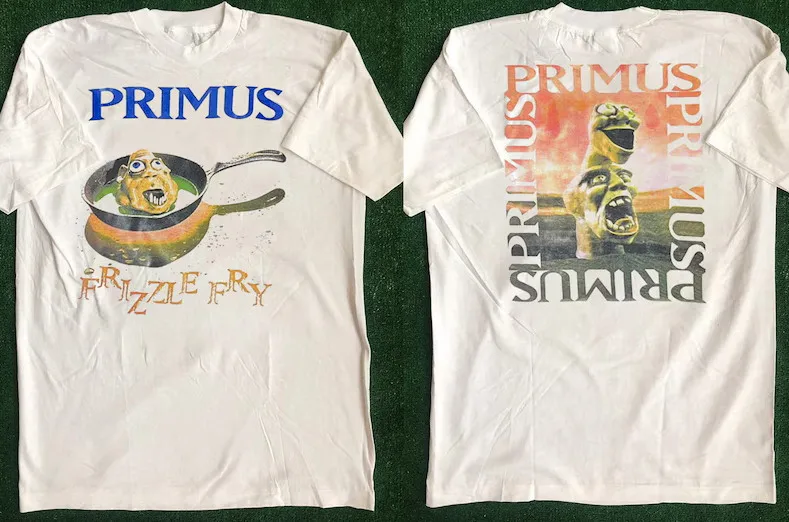 Primus' Frizzle Fry' 1990 Tour T-Shirt, Primus' 1990 Album Shirt