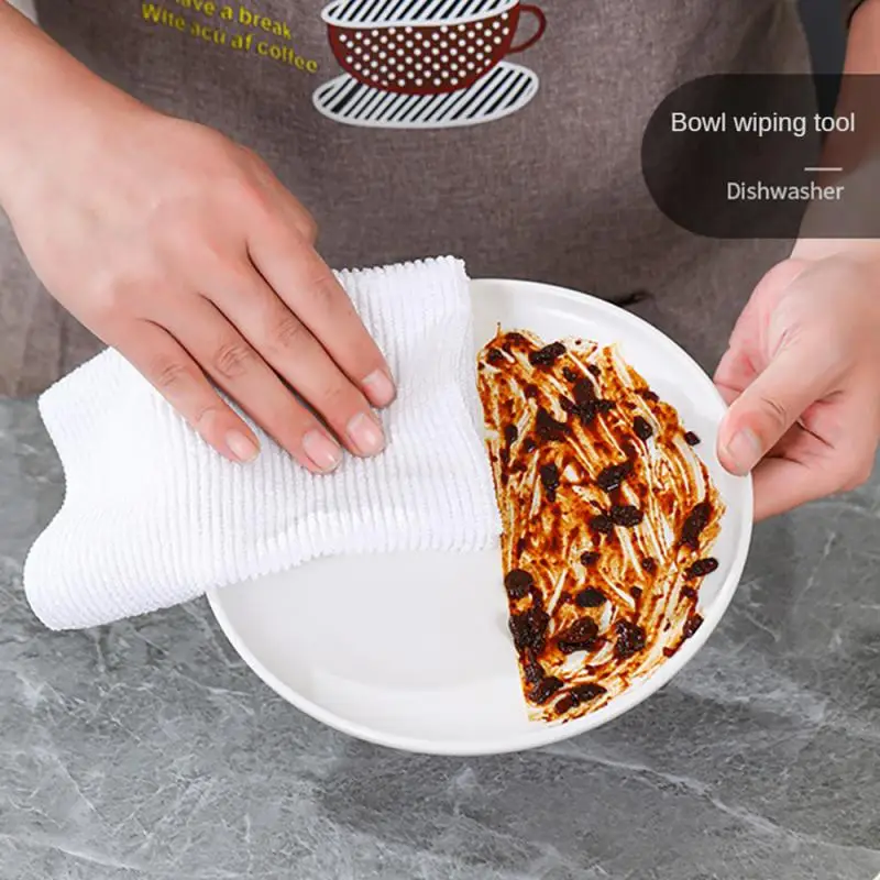 Non-shedding Dish Cloth Efficient Cleaning Superior Quality Non Shedding Dish Cloth Non-shedding Cloth Absorbent Wipe Cloth