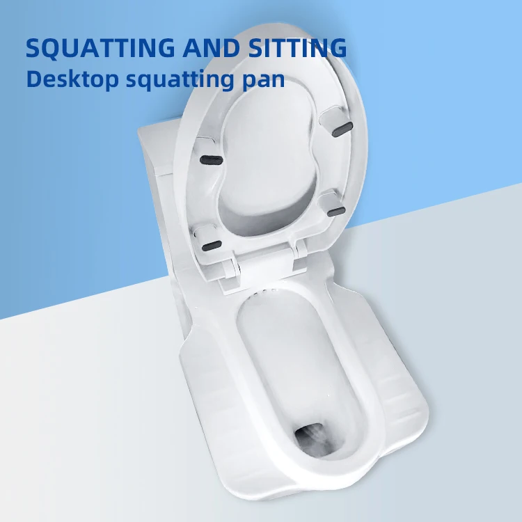 Modern Squatting and Sitting Anti Slip Anti Odor One Piece Squat Toilet Dual Use No Drill Installation for Bathroom - view 4