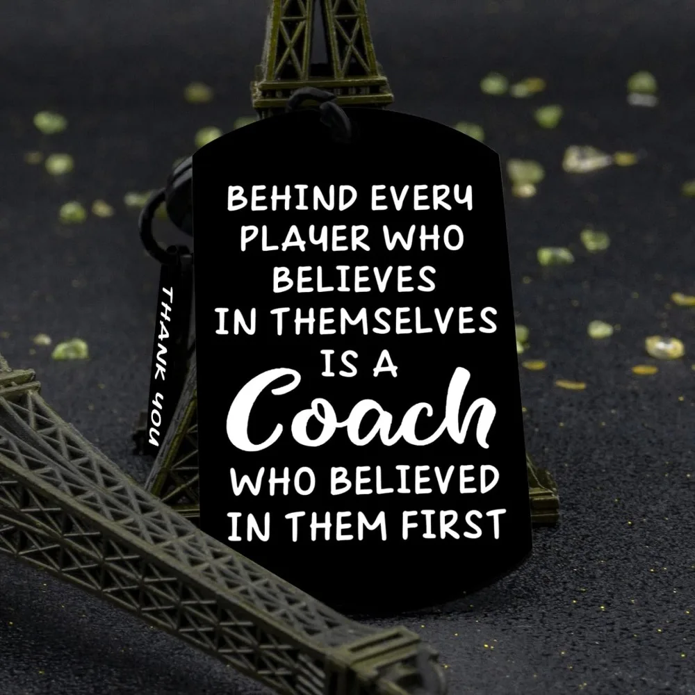 Coach Appreciation Gift Keychain Thank You Keychain Gift for Hockey Baseball Soccer Football Volleyball Team Fitness Instructor