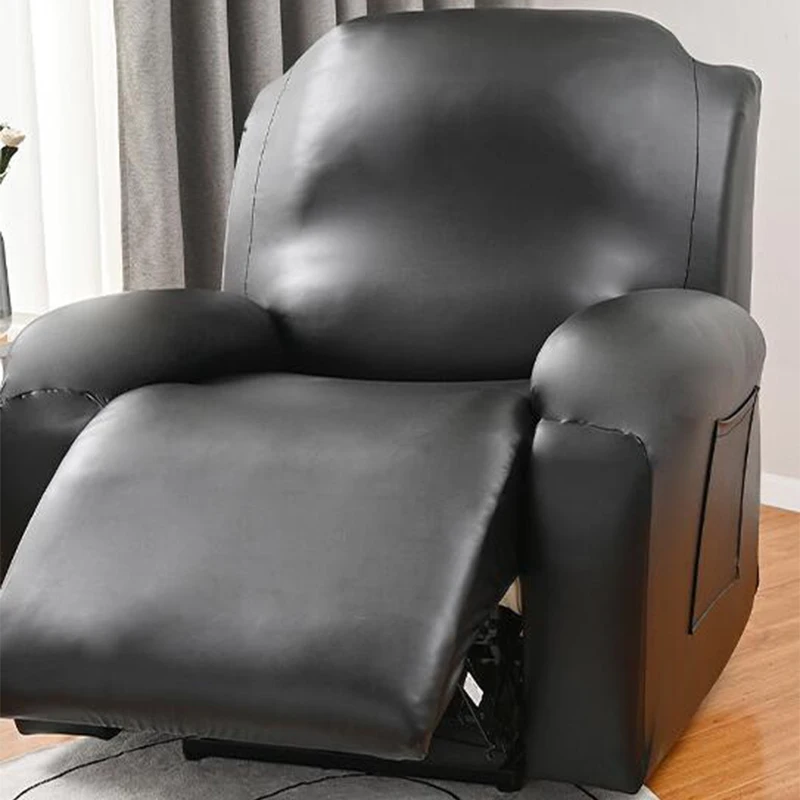 Waterproof PU Leather Recliner Sofa Cover Elastic All-inclusive Chair Covers Oil-proof Armchair Slipcovers Furniture Protector