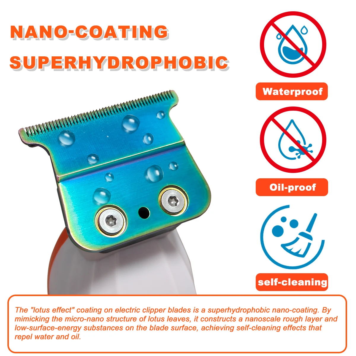 ماكينة قص الشعر للرجال من Kemei 2362، ماكينة تشذيب الشعر الاحترافية بطبقة نانو بدون فجوة، ماكينة تشذيب الشعر الاحترافية