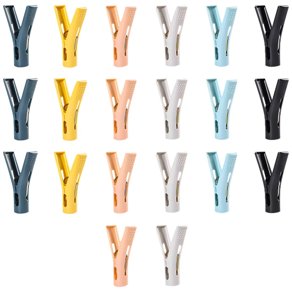 

20Pcs Windproof Multifunction Clothes Pegs Non-Slip Plastic Clothespins Clothes Drying Clips Household Quilt Clips