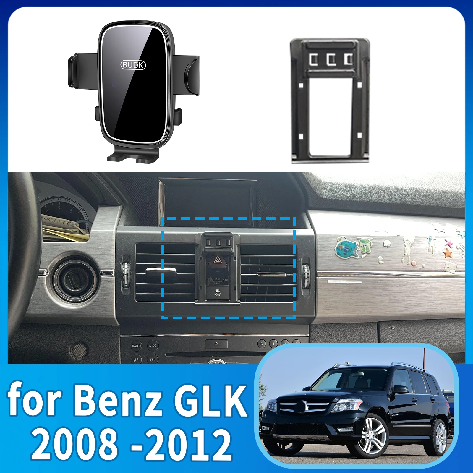 

Car Mobile Phone Holder Accessories for Mercedes Benz GLK W204 X204 2008 2009 2010 2012 GPS Bracket Navigation Stand Auto