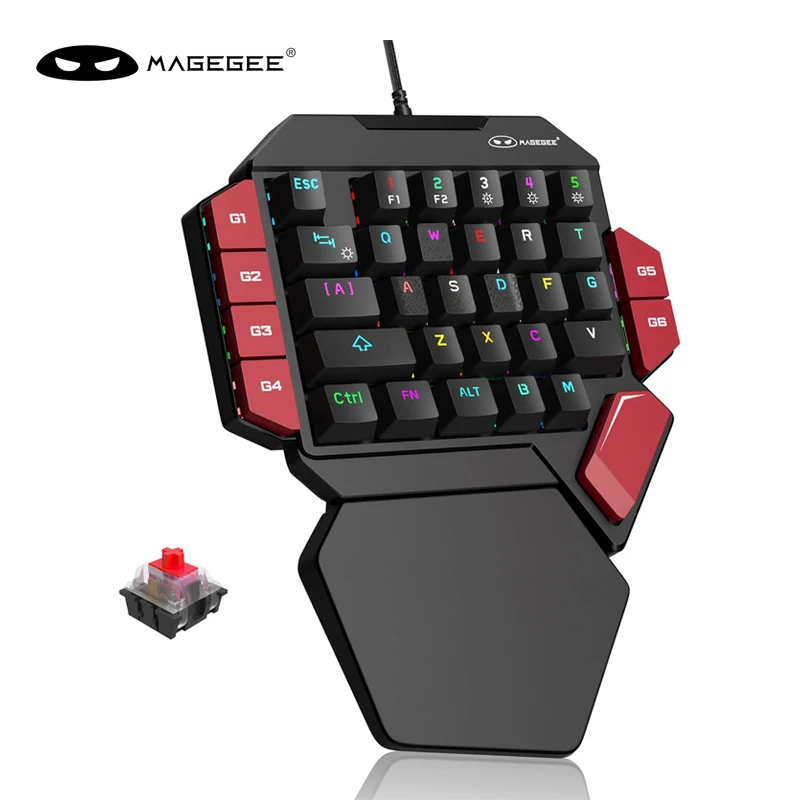 ⌨️ MageGee Mini Clavier de Jeu Mécanique à Une Main – 35 Touches