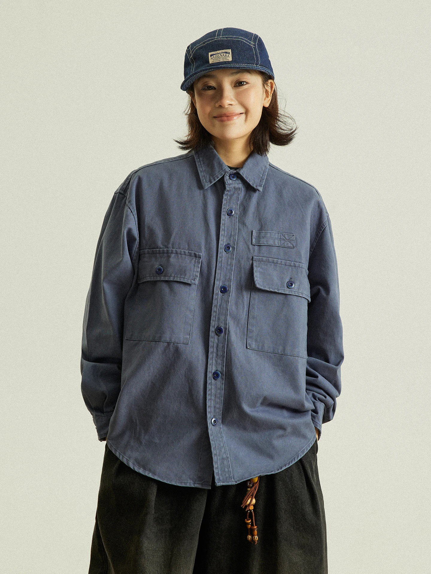 

GoodNorth Vintage Washed Long Sleeve Loose Casual Denim Shirt Men Women Spring Fashion Cotton Workwear Classic Style