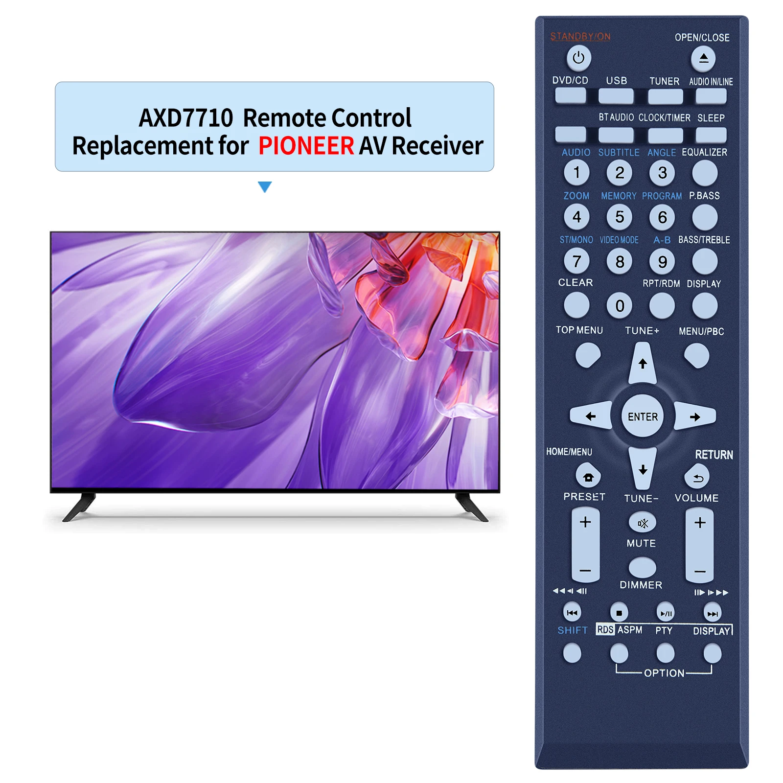 Remote Control For Pioneer AXD7710 X-HM31V-K X-HM31V-S X-HM21V-K X-HM21V-S X-HM41V-S X-HM211V-S Micro CD Receiver System