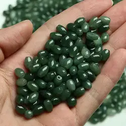 Natural Jadeite Myanmar Green Jade Rice Beads For Jewelry Making Diy Bracelet Necklace Jades Marquise Shape Bead Accessorie