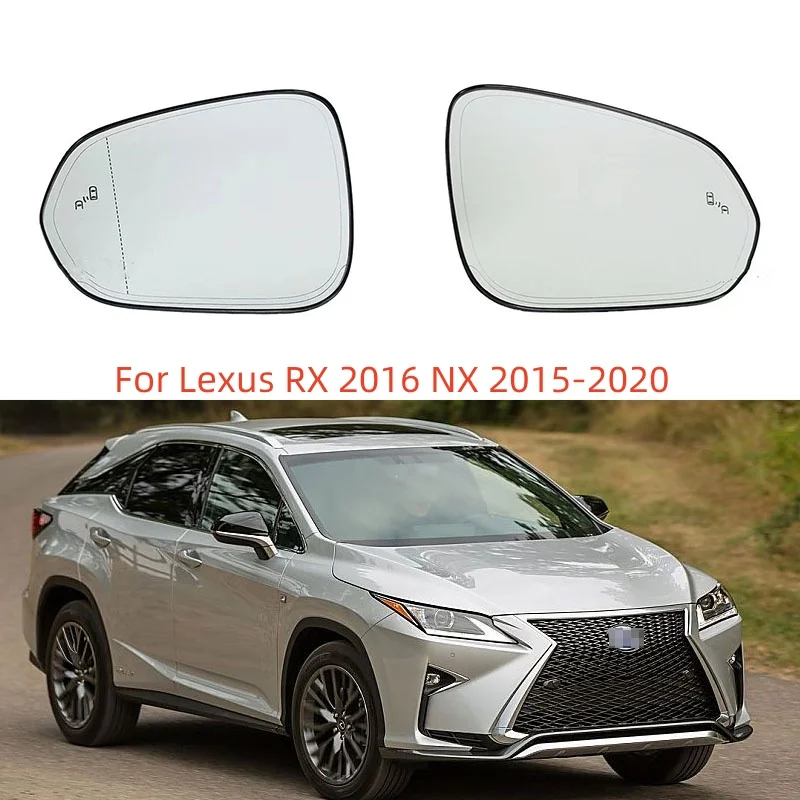 For Lexus RX 2016 NX 2015-2020 Rearview Left Right Replace BSM Heated Blind Spot Monitoring Auto Side Mirror Glass