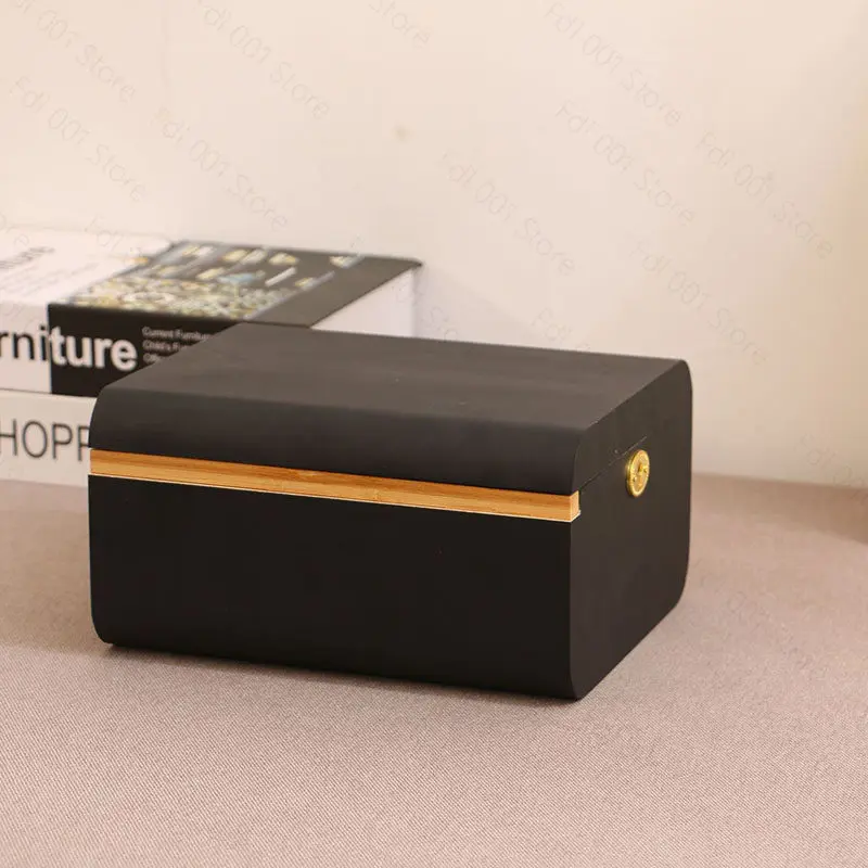 

Bamboo Storage Box With Lock Candy Storage Box Movable Tray Tea Cigarettes Operationed Trays Cut Tobacco Reel Handmade BOX