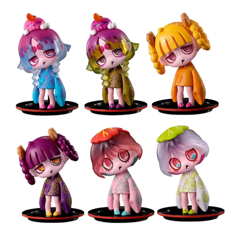 Bandai torcido ovo virusweets querida menina personagens em forma de vento ornamentos anime brinquedo figuras colecionáveis presente do feriado