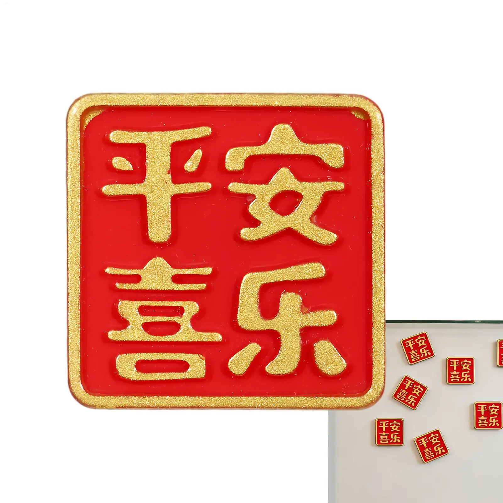 good lucky   Fridge Magnets 2026 Chinese New Year Traditional Festive of Wealth Refrigerator Magnet New Year Hanging Pendent