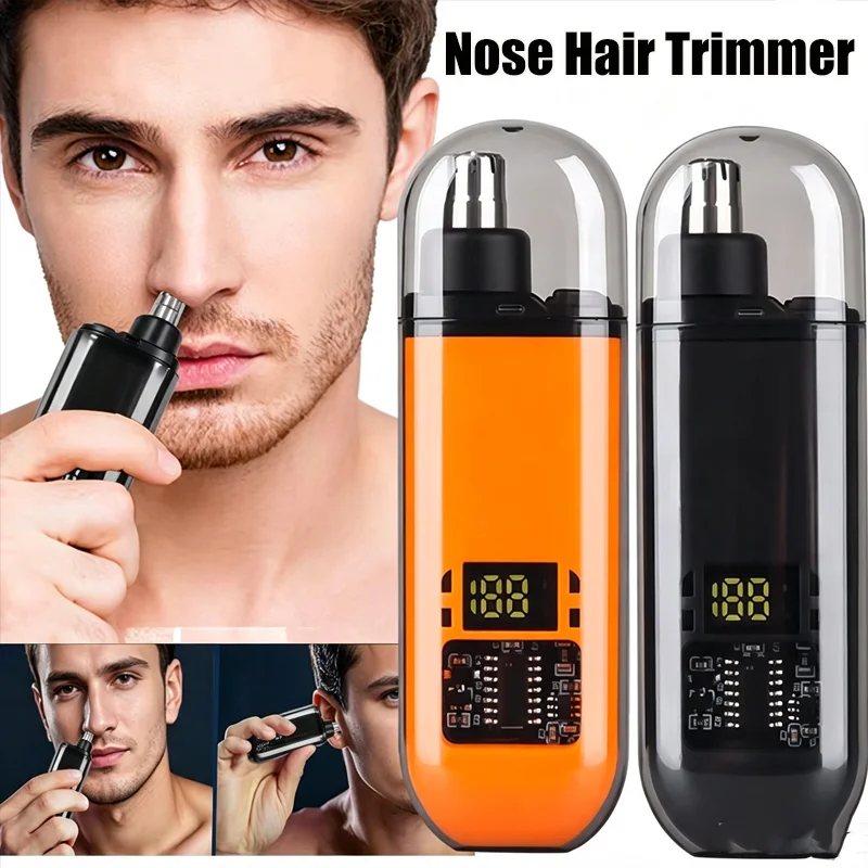 Electric Mini Nose Hair Trimmer Portable Multi-kinetic Nose Hair Remover For Men Automatic Washable Personal Care Appliances