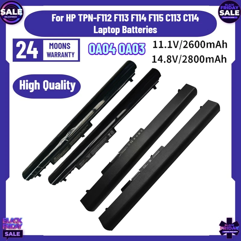 

OA04 OA03 Battery Compatible with HP TPN-F112 F113 F114 F115 C113 C114 Laptop Batteries
