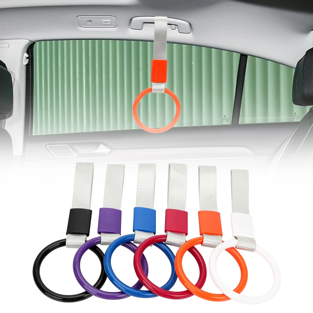 Subway Train Bus Handle Strap Charm Drift JDM TSURIKAWA RING Car Rear Bumper Warning Loop Round Car Interior Pull Ring