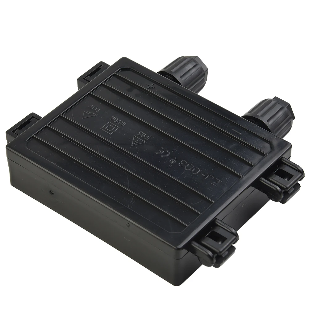 Black DC 1000V IP65 6.5A PV Module Box Junction Box Junction Box PV Panel Solar 50W-120W 6A Cable Connector Kit