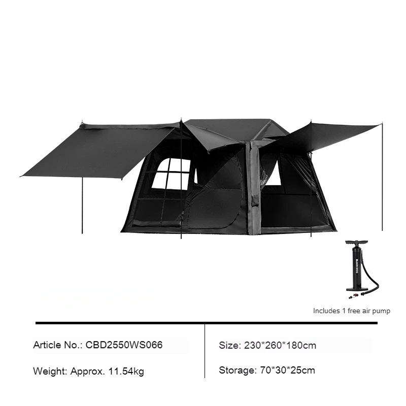 High Quality Inflatable Instant Tent Quick Release Detachable Roof With Extended Canopy Portable Folding Family Outdoor Camping